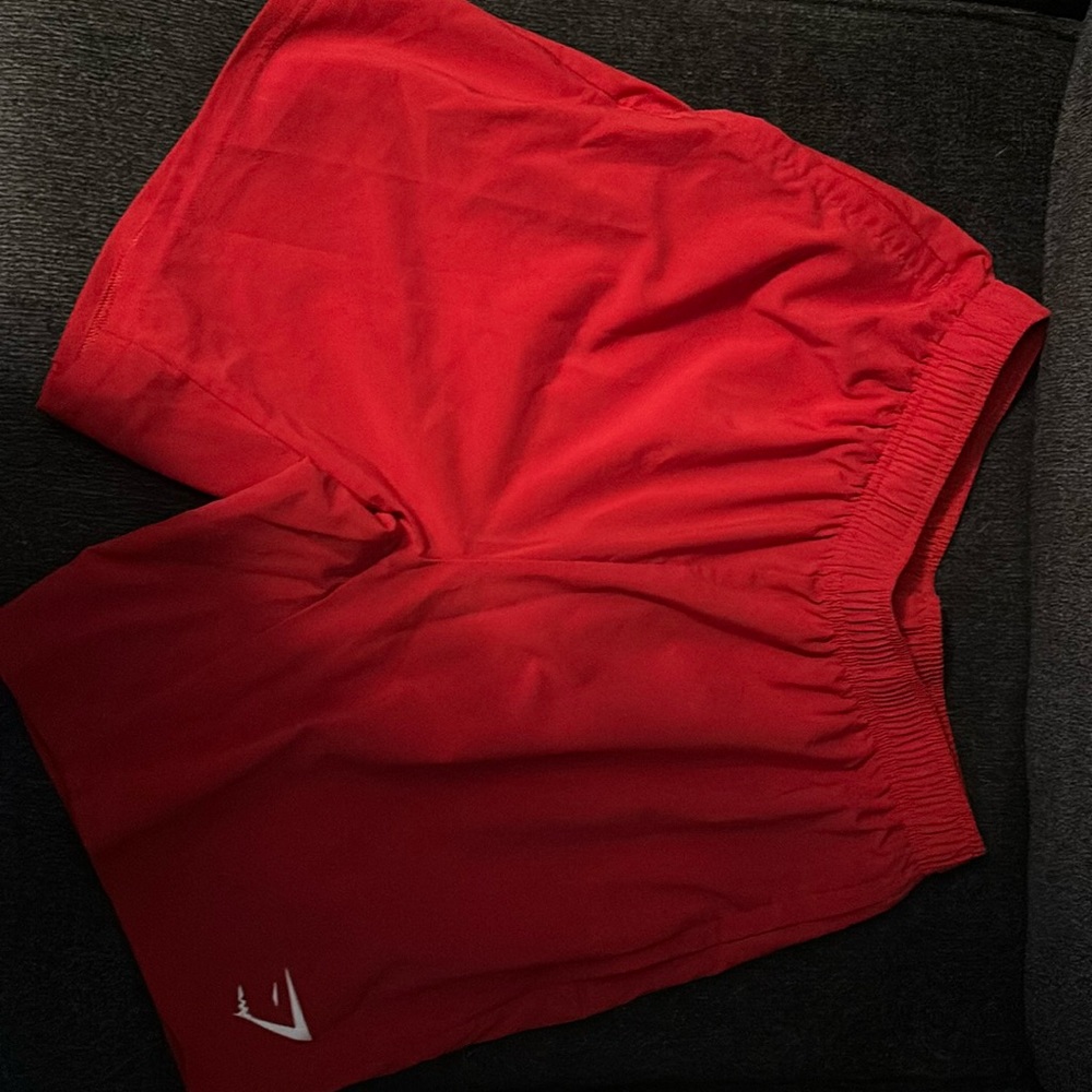Men’s red gymshark shorts